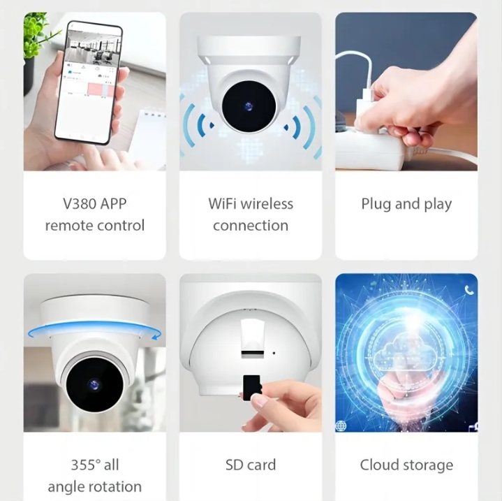 Home Smart Security Dome PTZ Camera