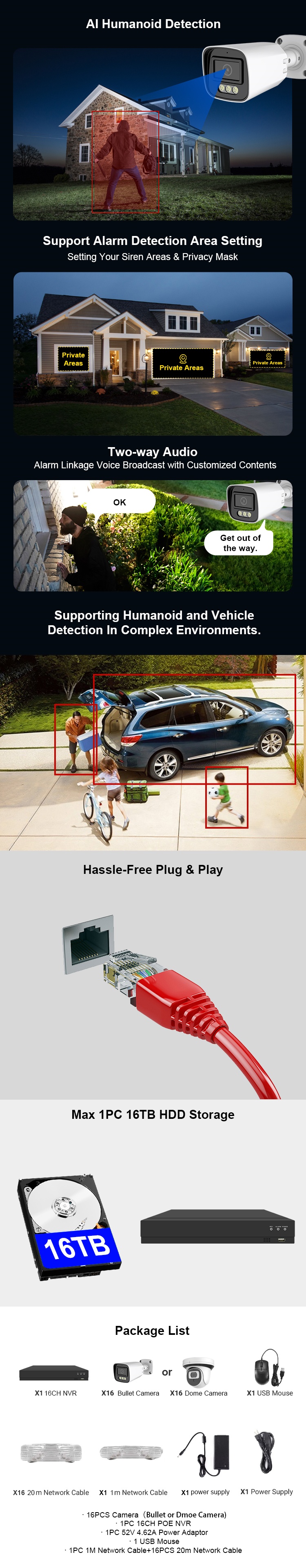 16ch Security Camera System CCTV