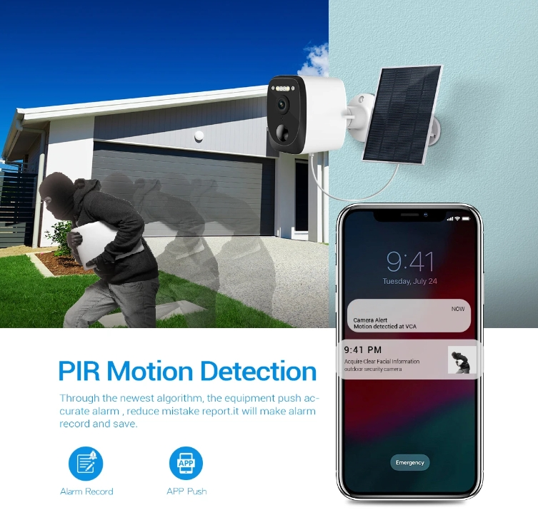 full color solar wifi surveillance camera