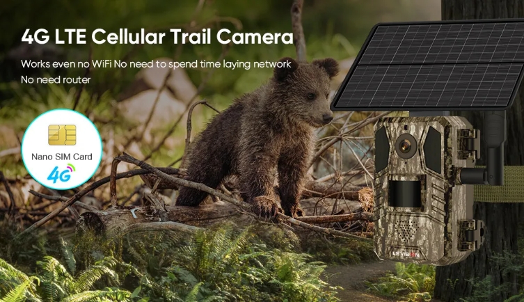 UBOX 4MP 4G Hunting Camera with Solar Panel