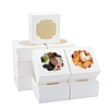 White Food Bakery Boxes  With Window