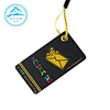 Personal fast and high quality custom Luxury recyclable hangtag embossed UV tags black paper hangtag swing label for clothing