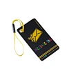 Personal fast and high quality custom Luxury recyclable hangtag embossed UV tags black paper hangtag swing label for clothing