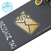 Personal fast and high quality custom Luxury recyclable hangtag embossed UV tags black paper hangtag swing label for clothing