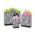 Zebra printed white card paper bags for wrapping shopping
