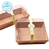 Professional cowhide packaging open window pastry cake box rectangular creative grease-proof transparent sandwich towel roll box
