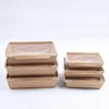 Customizable disposable packaging kraft whiteboard takeaway food paper box supplier