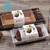 Professional cowhide packaging open window pastry cake box rectangular creative grease-proof transparent sandwich towel roll box