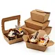 Customizable disposable packaging kraft whiteboard takeaway food paper box supplier