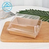 Professional cowhide packaging open window pastry cake box rectangular creative grease-proof transparent sandwich towel roll box