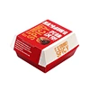 Leisure  spot disposable meal box grease-proof kraft paper fried chicken food packaging box folding hamburger carton