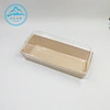 Professional cowhide packaging open window pastry cake box rectangular creative grease-proof transparent sandwich towel roll box