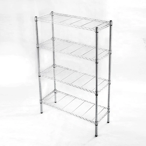 Amazon Basics 4-Shelf Adjustable, Light Duty Storage Shelving Unit (350 lbs loading capacity per shelf), Steel Organizer Wire Rack, Chrome (36L x 14W x 54H)