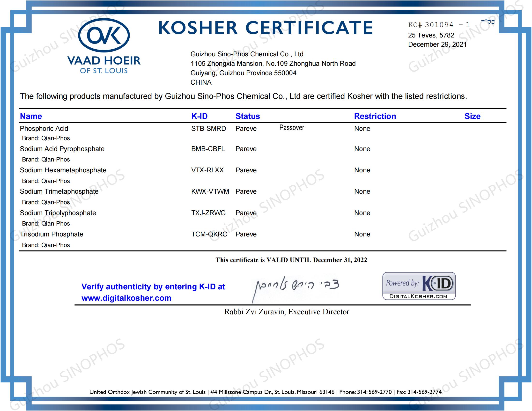 Kosher 2022