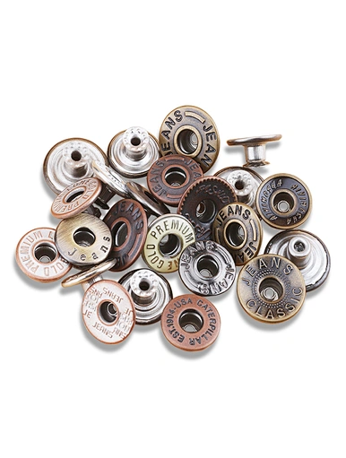 metal jeans button