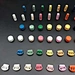 Custom Zinc Alloy Colorful Engraved Bell Stopper Metal Drawstring Rope Cord End Spring Lock Stopper