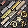 Manufacturers custom logo nameplate seven color electro galvanized alloy clothing hand stitched signs clothing metal labels