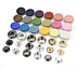 Factory wholesale down jacket alloy flat snap button high quality color spray paint custom logo metal snap button