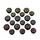 Custom Electroplating Burst Color Antique Gold Antique Silver Red Bronze Snap Button