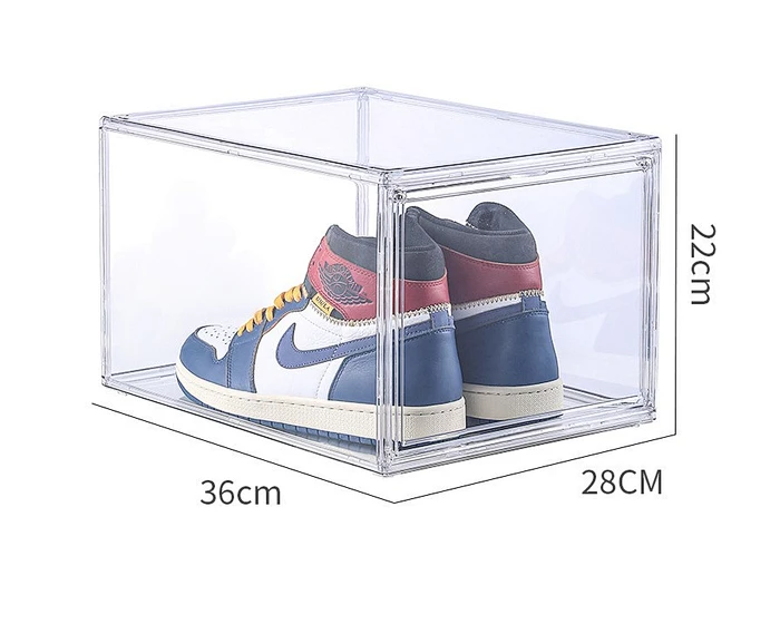 transparent acrylic shoe box