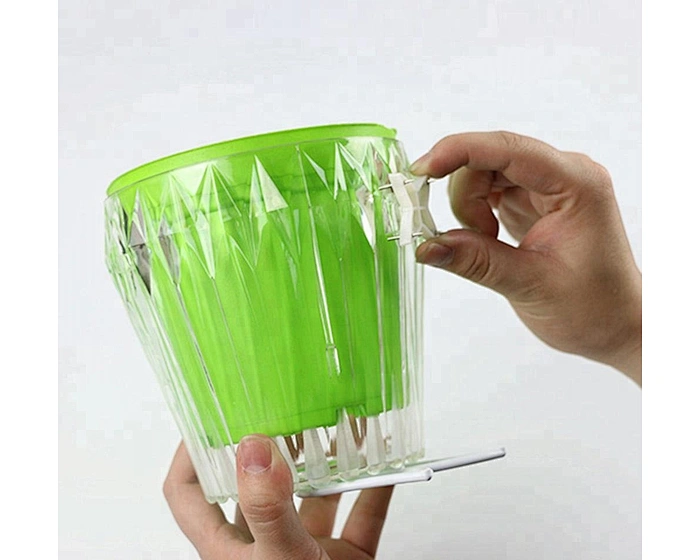 colorful plastic flower pots