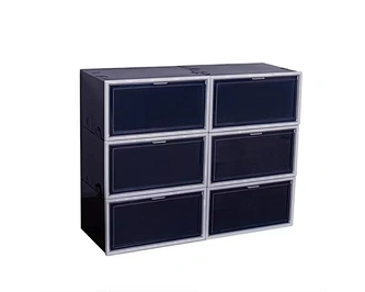 Drop Front stackable Shoe Box Amazon Acrylic wholesale shoe organizer box stackable magnetic clear plex glass plastic shoe box