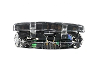 PS clear plastic waterproof hard eyeglasses cases with hinge,High quality, customizable factory made spectacle case