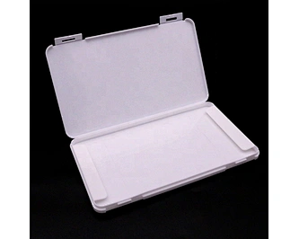 Portable plastic folding clamshell face mask storage box