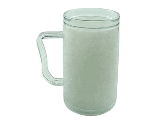 Cheap Ice Beer Mug with Handle, Souvenir Extra Large Beer Mug Acrylic Plastic PC Logo Acceptable Drinking Modern Customized Mugs