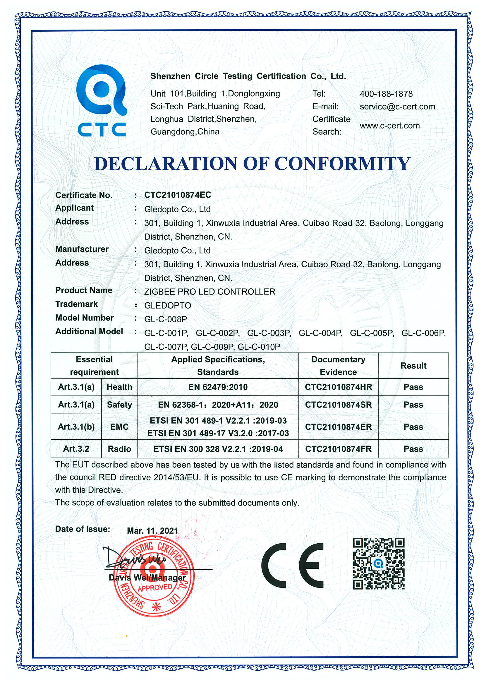 zigbee led controller