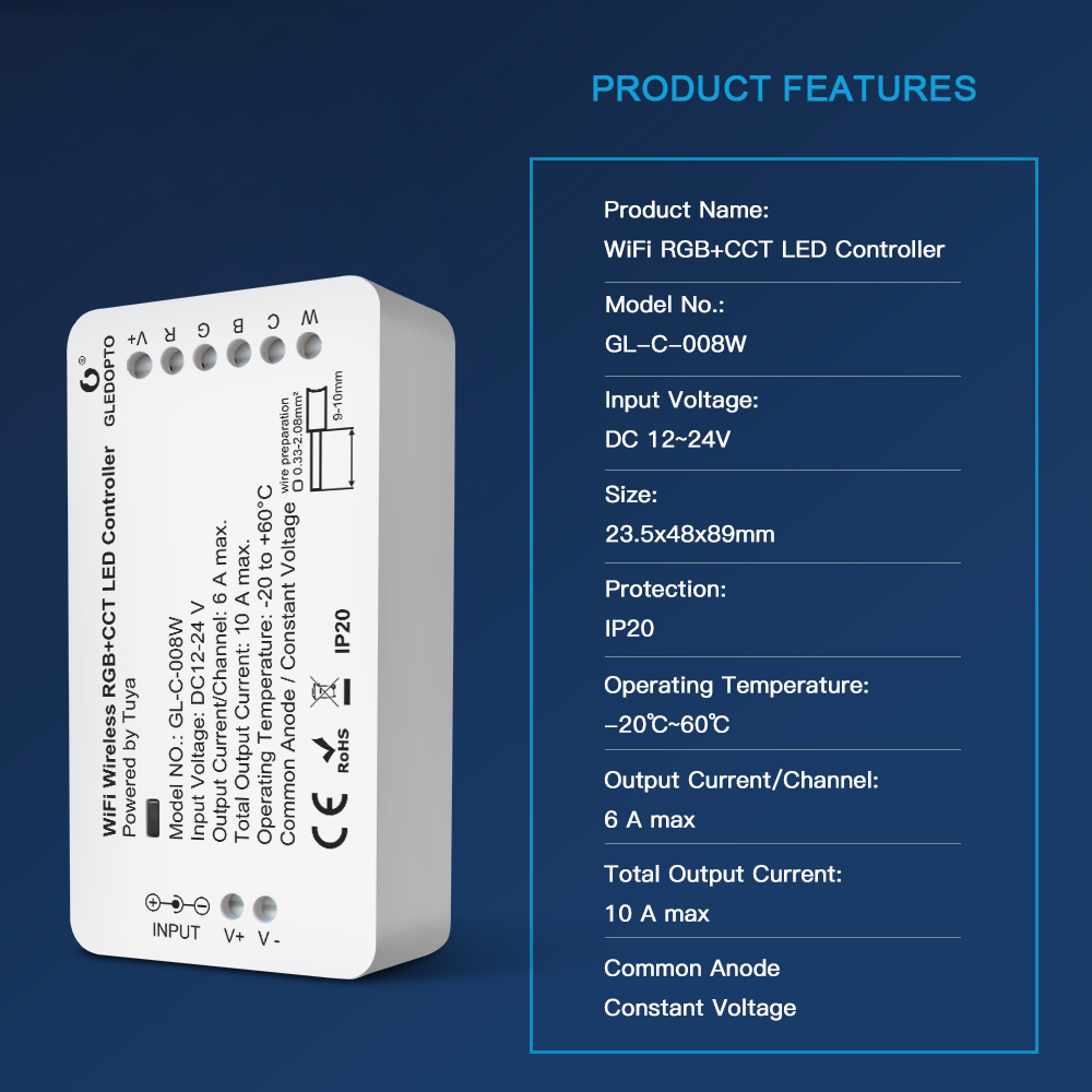 Wifi led controller RGBW led strip