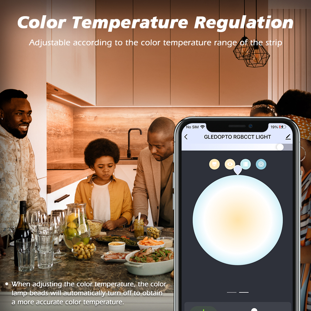 rgbcct led controller tuya