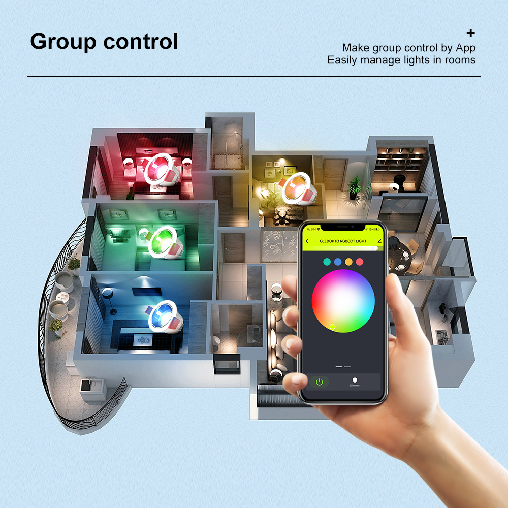 RGB led downlight Zigbee Hue