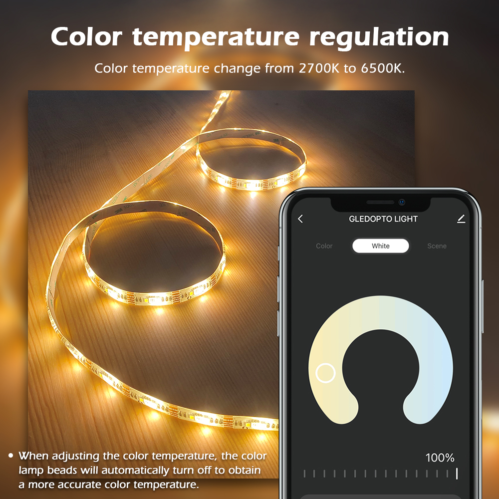 5V Mini controller Strip Light RGBW