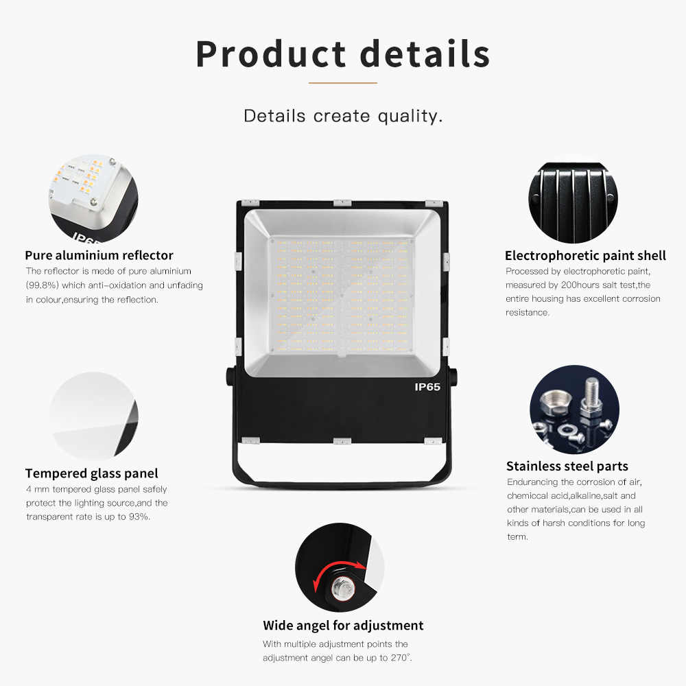 200W outdoor flood lighting rgb