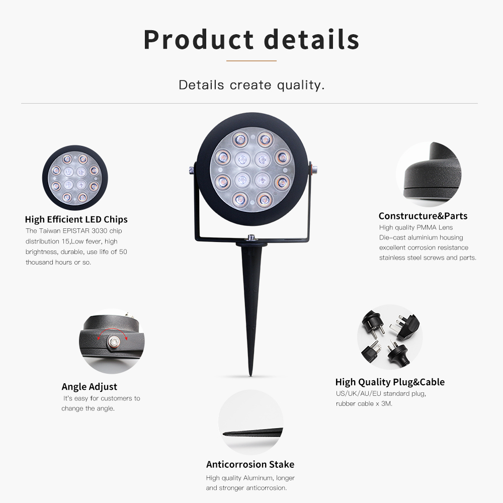 smart zigbee rgb outdoor spotlight