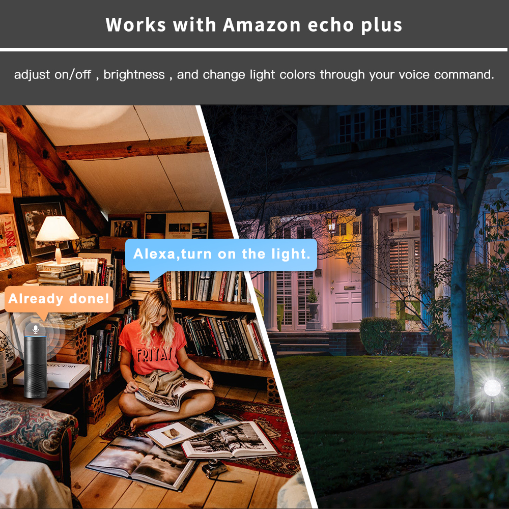 smart zigbee rgb outdoor spotlight
