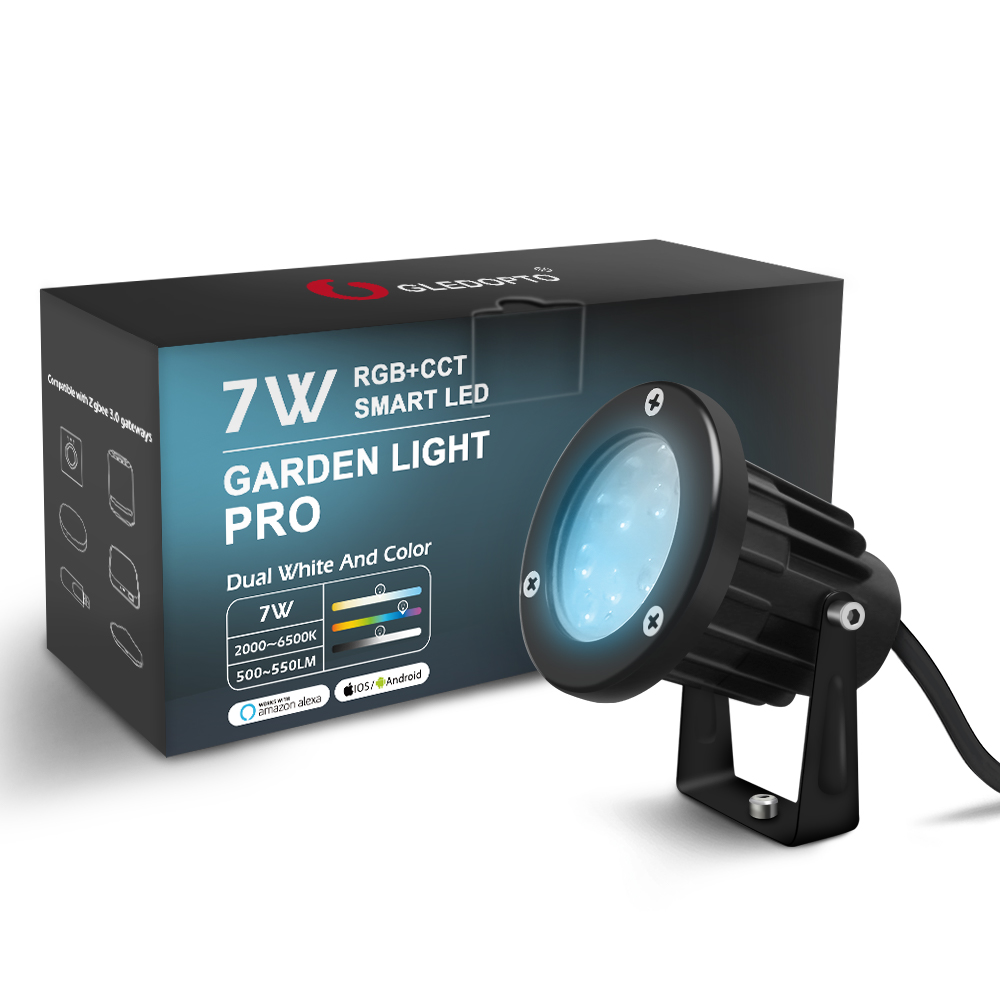 smart outdoor spotlight rgb
