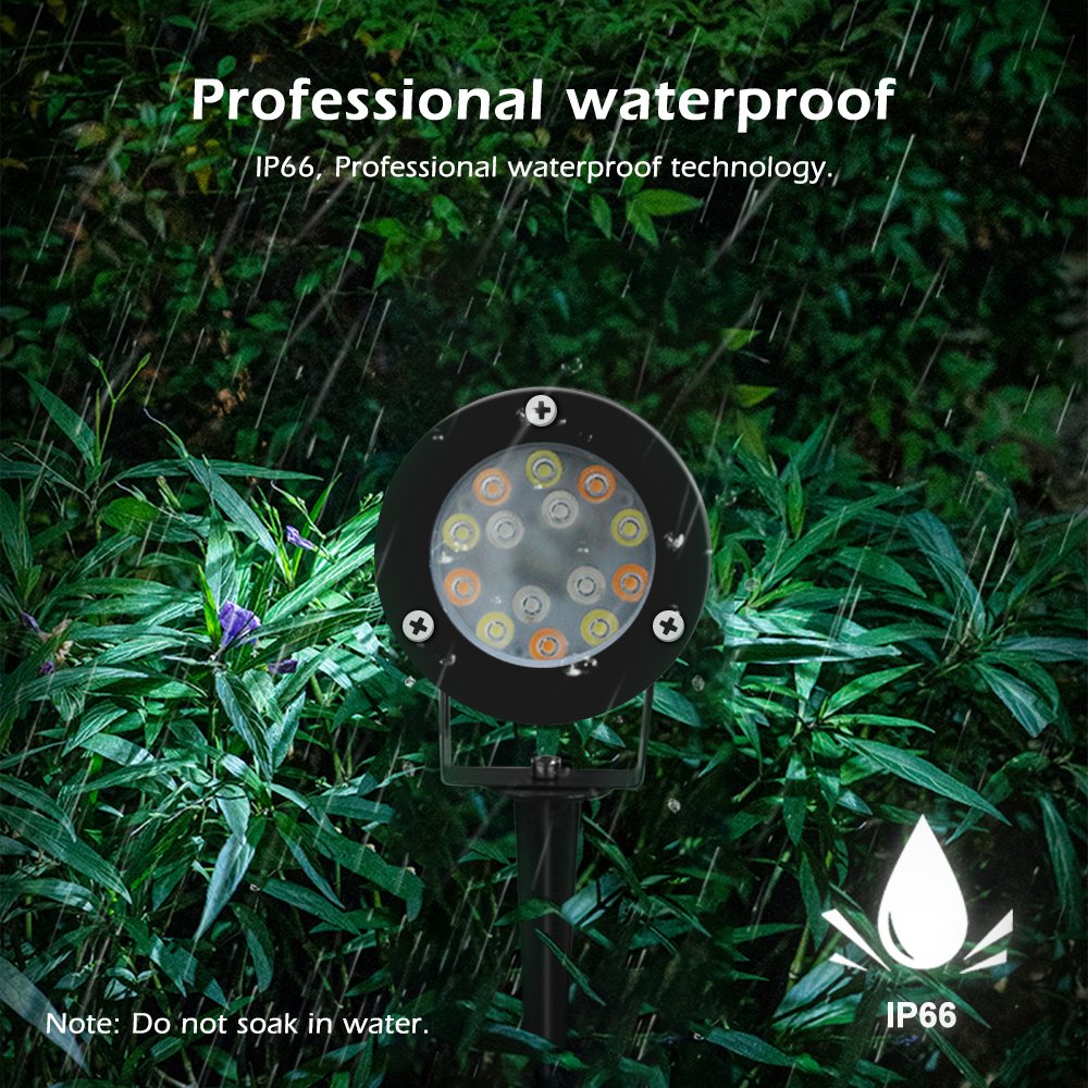 smart outdoor spotlight rgb