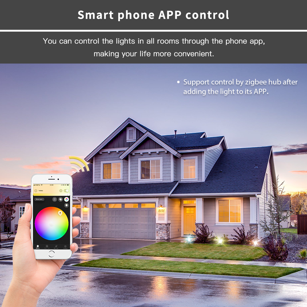 smart outdoor spotlight rgb
