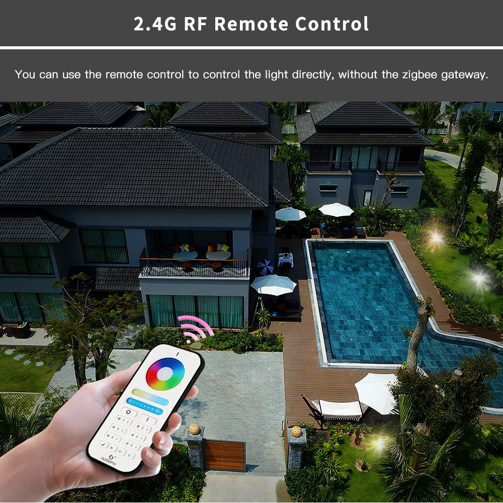 smart outdoor spotlight rgb