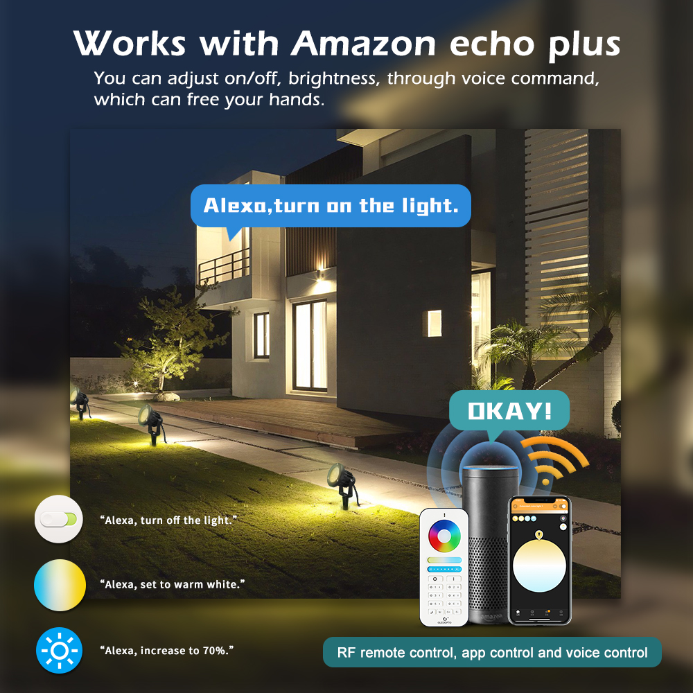 24V smart outdoor led spotlight
