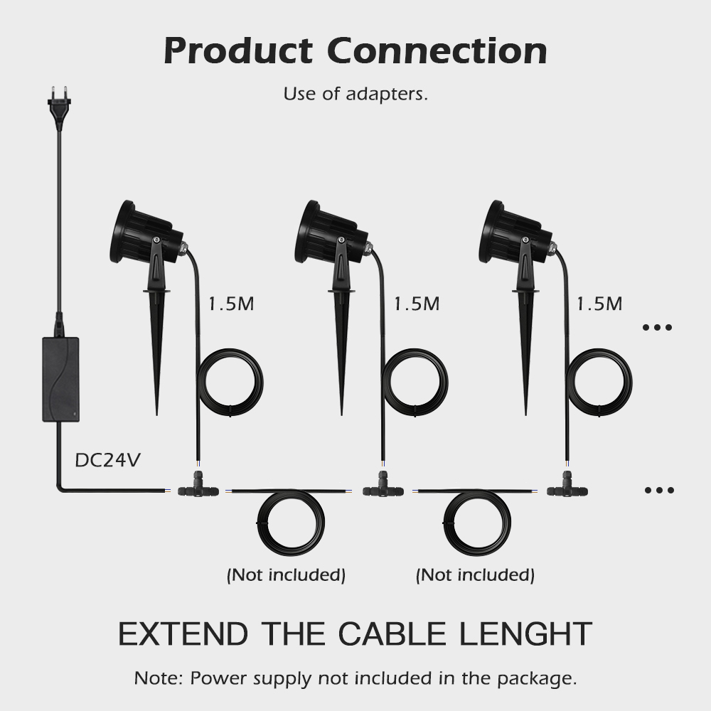 24V smart outdoor led spotlight