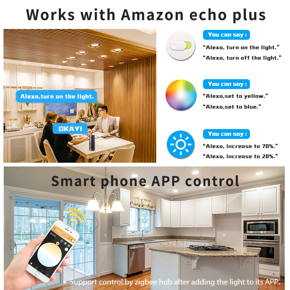 zigbee smart down lights