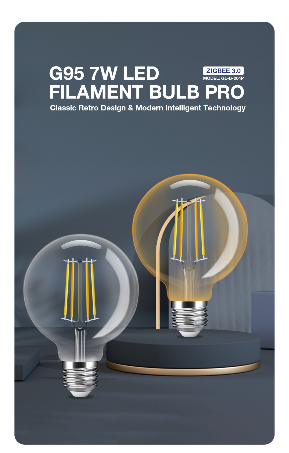 zigbee led filament G95