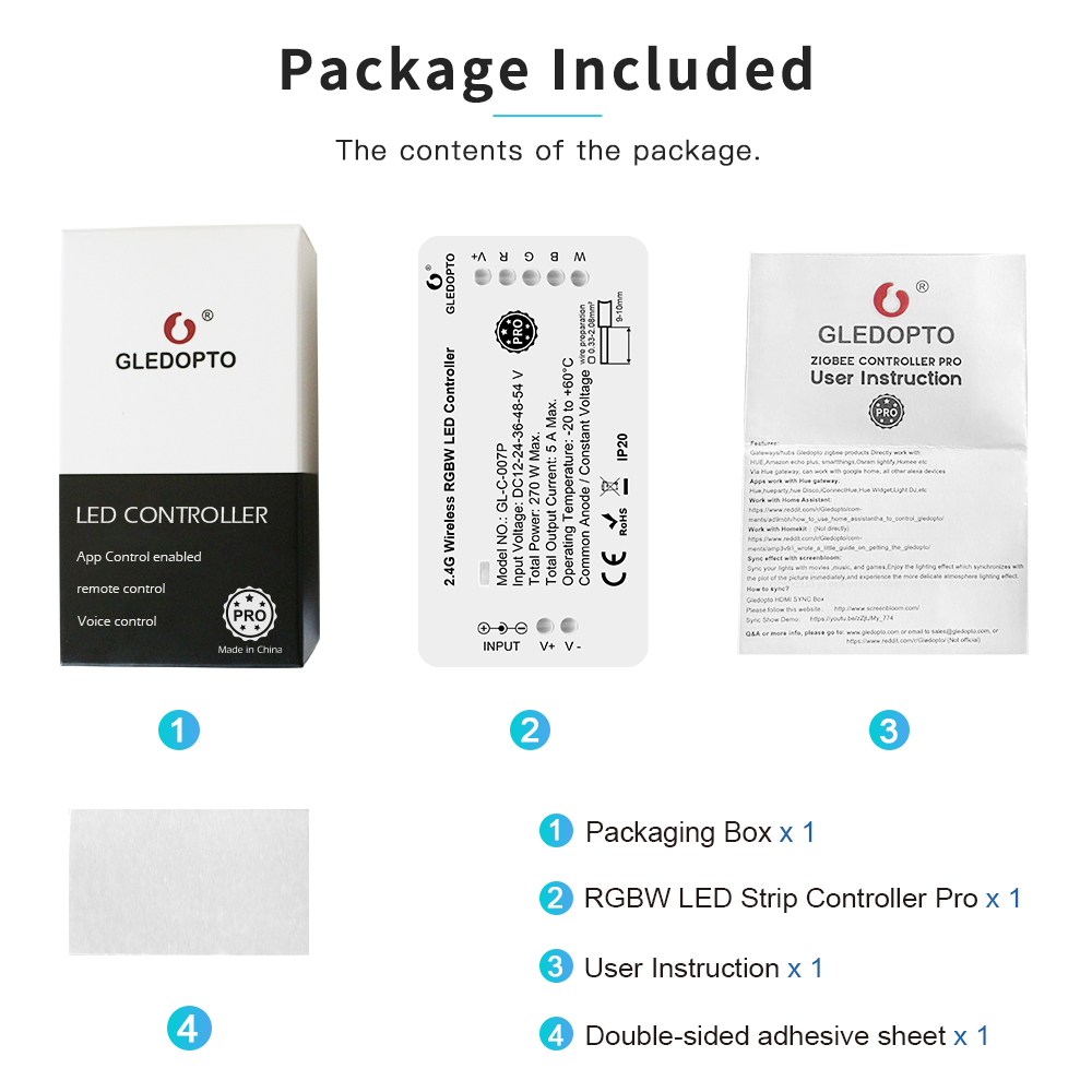 GLEDOPTO Zigbee LED controller RGBW