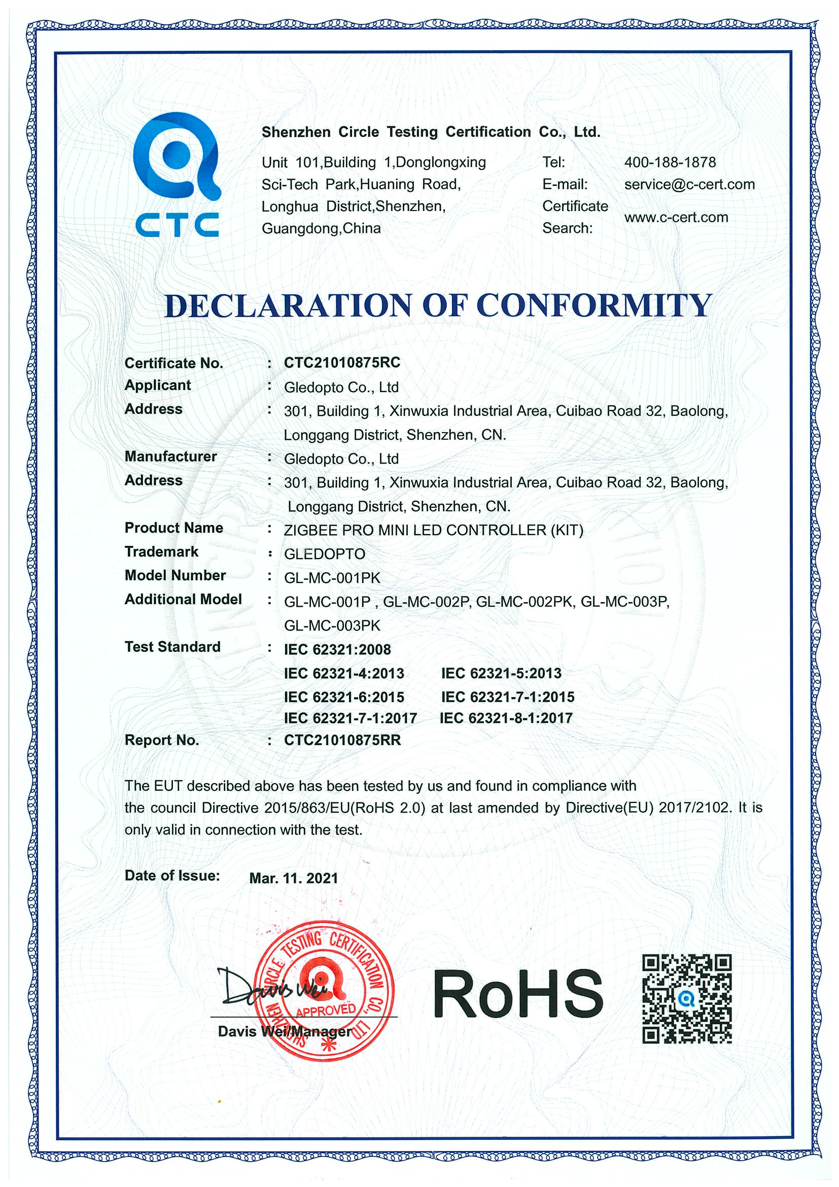 zigbee led controller rgbw