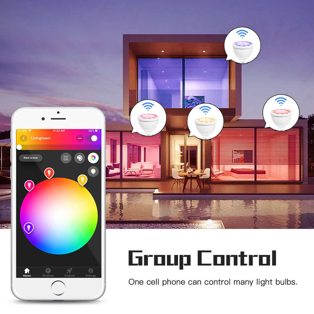 smart LED spotlight RGBW