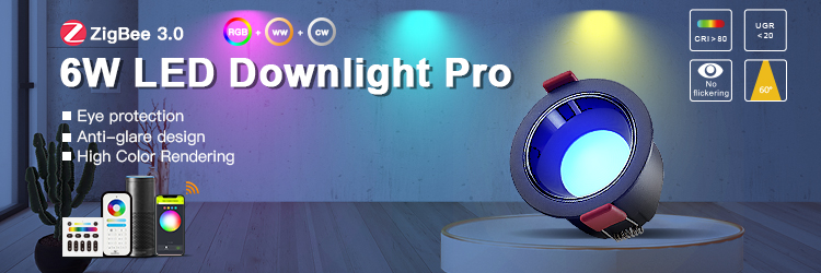 smart Zigbee down light RGBW