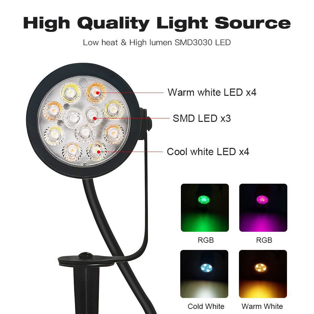 rgb outdoor spotlight